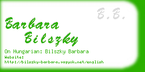 barbara bilszky business card